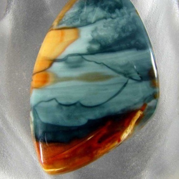 Vintage sterling and morrisonite jasper earrings - Picture 8 of 8